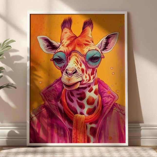 Poster Hipster Giraffe (Criador carregado)