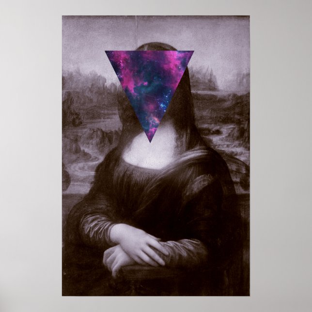 Póster Hipster Mona lisa. (Frente)