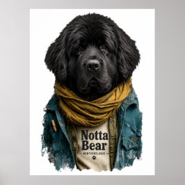 Poster Hipster Urbano Newf – Estilo Notta Bear