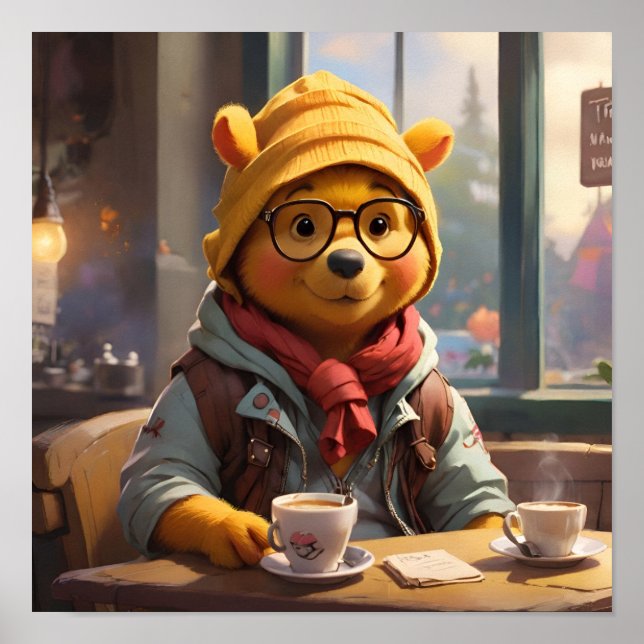 Poster Hipster Winnie the Pooh 1 (Frente)