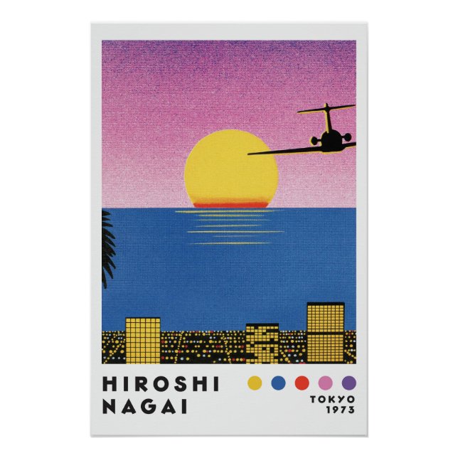 Póster Hiroshi Nagai Inspired City Pop Travel Poster (Frente)