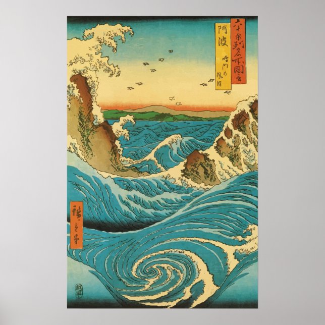 Poster Hiroshige Navaro Rapids (Frente)