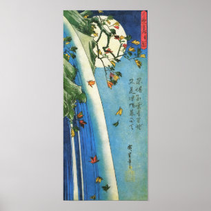 Poster Hiroshigue Moon Sobre Uma Boca-Água Bela Arte Japo