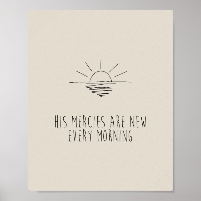 Poster His Mercies Are New Every Morning (Frente)