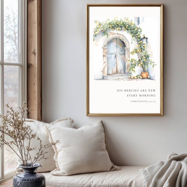 Poster His Mercies are New Every Morning Bible Verse (Criador carregado)