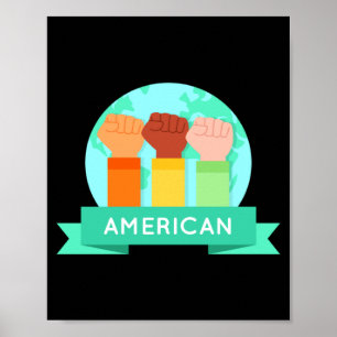 Poster História Afro-Americana Preto É Bonito Diver