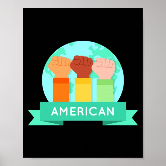 Poster História Afro-Americana Preto É Bonito Diver  (Frente)