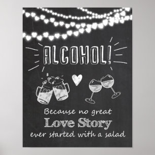 Poster História de amor do sinal do quadro do casamento