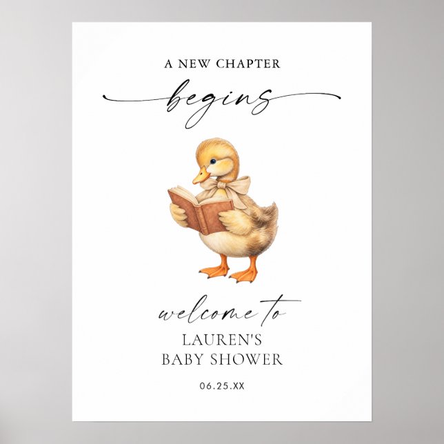 Poster História de um Novo Capítulo Começa Chá de Bebê Pa (Frente)