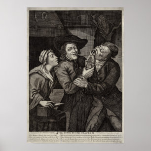 Poster História Dentária Engraçada Caricatura Antiquad