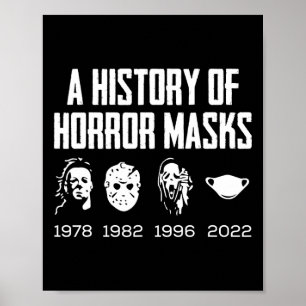 Poster História Do Horror Máscaras Preguiçosas Fac Figuri