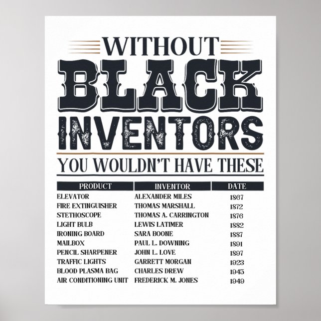 Poster História dos Inventores Negros Esquecidos História (Frente)