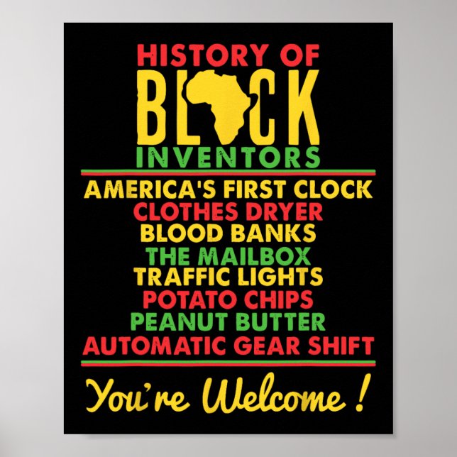 Poster História dos Inventores Negros Esquecidos História (Frente)