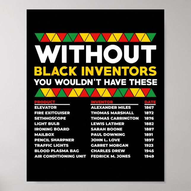 Poster História dos Inventores Negros Esquecidos História (Frente)