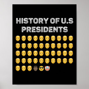 Poster História dos Presidentes dos EUA Contagem Patrióti