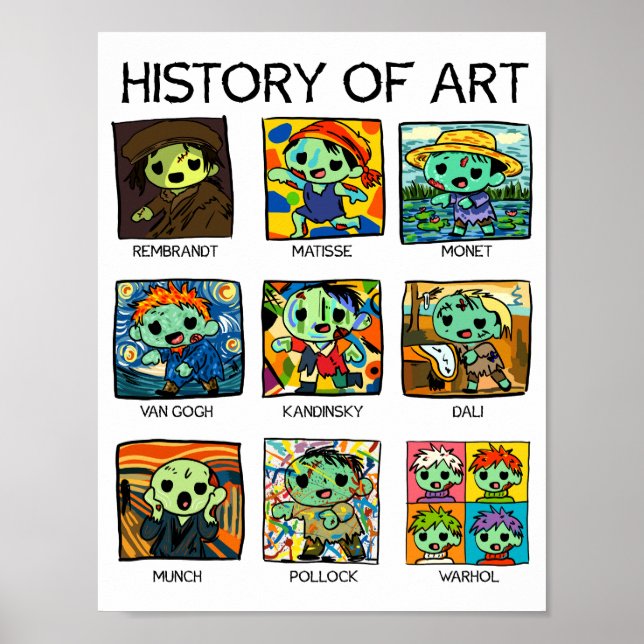 Poster História dos Zumbis da Arte (Frente)