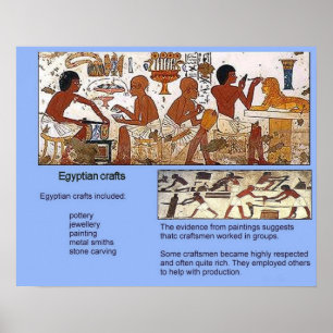 Póster História, Egipto antigo, artesanatos egípcios