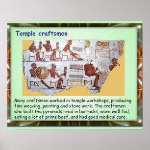 Póster História, Egipto antigo, artesãos do templo
