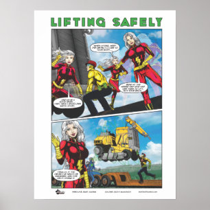 Poster História em quadrinhos B-Segura - levantamento