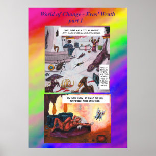 Poster História em Quadrinhos Fantasia Mundo Mudança Arte