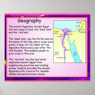 Póster História, geografia de Egipto antigo