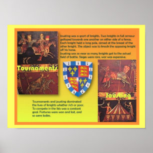 Póster História, Idade Média, competiam medievais