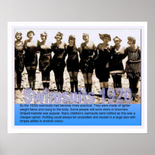 Póster História, Lado da costa, maiôs em 1920