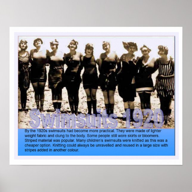 Póster História, Lado da costa, maiôs em 1920 (Frente)