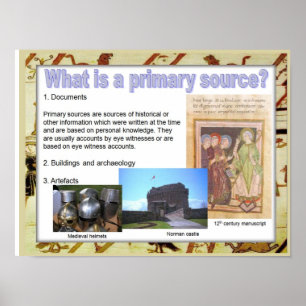 Póster História, medieval, O que é uma fonte primária?