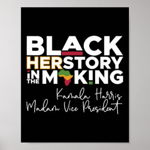 Poster História Mês Biden Harris 2024 Presidente American
