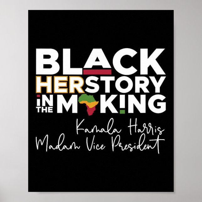 Poster História Mês Biden Harris 2024 Presidente American (Frente)
