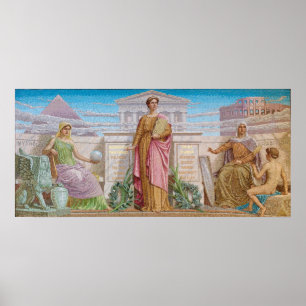 Póster História, mosaico por Frederick Dielman