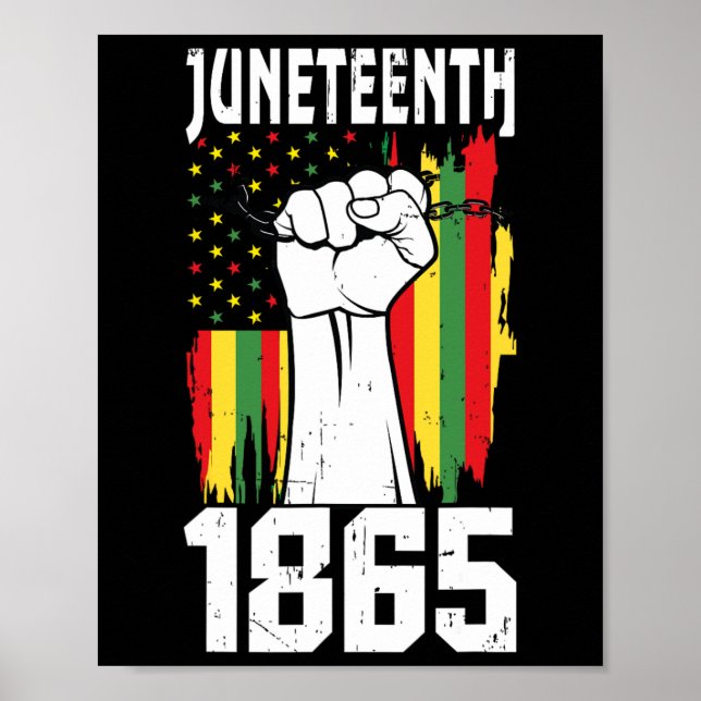 Poster História Negra Afro-Americana 1865 1 de junho (Frente)