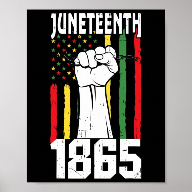 Poster História Negra Afro-Americana de 1865 (Frente)