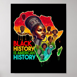 Poster História Negra Afro-Americana Patriótica É Americ