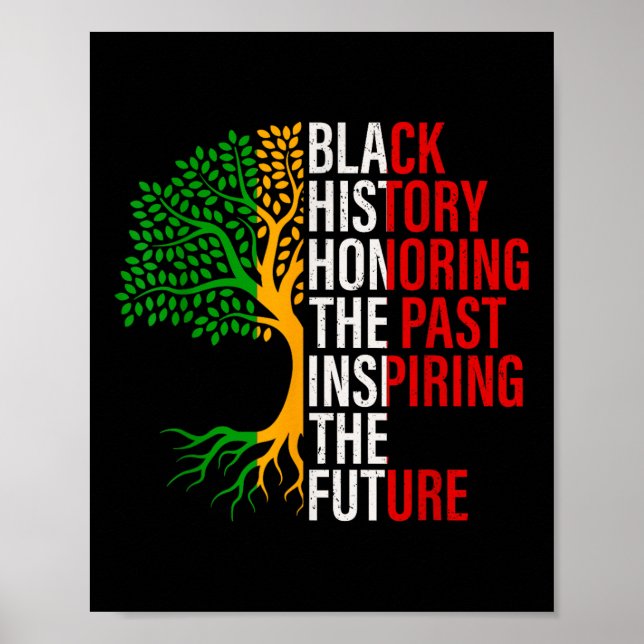 Poster História Negra de Árvore Negra É Histo Americano (Frente)