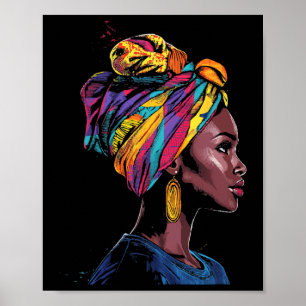 Poster História Negra de Beleza Afro-Americana Mês Junete