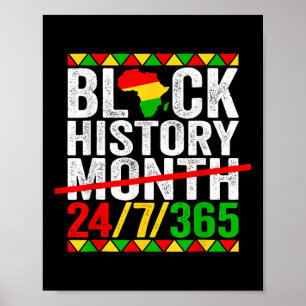 Poster História Negra de Pulso Mês da América Africana
