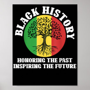 Poster História Negra do Orgulho Africano Americano Bhm H