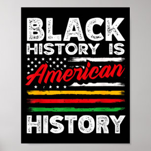 Poster História Negra É Bandeira Americana EUA Afro-Ameri
