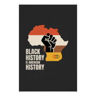 Póster História Negra É Cultura Patrimônio História Ameri