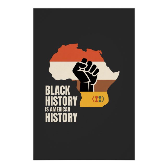 Póster História Negra É Cultura Patrimônio História Ameri (Frente)