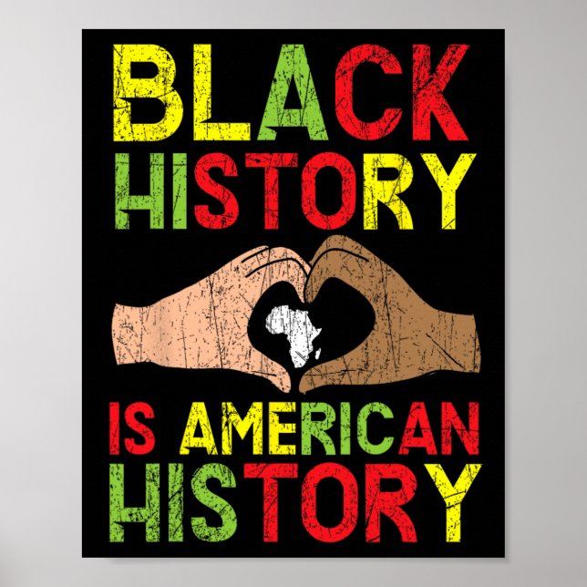 Poster História Negra É História Americana Afro-Americana (Frente)