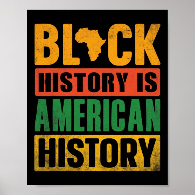 Poster História Negra É História Americana Bhm African Me (Frente)