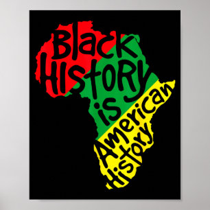 Poster História Negra É História Americana Mapa da África