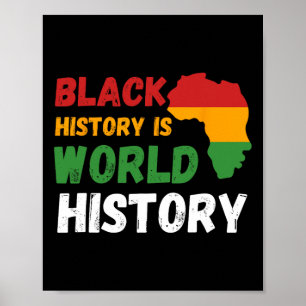 Poster História Negra É História Mundial Mês América Afri
