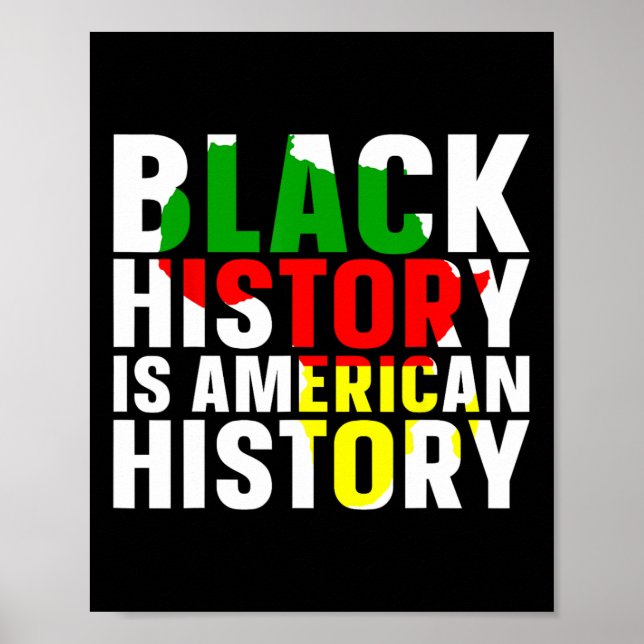 Poster História Negra É História Negra Americana (Frente)