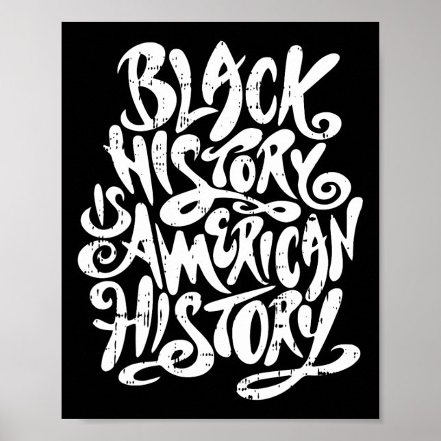 Poster História Negra É História Negra Americana (Frente)