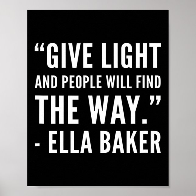 Poster História Negra - Ella Civil Rights Baker African A (Frente)