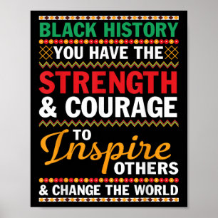 Poster História Negra Força Coragem Inspirar Outros Chan